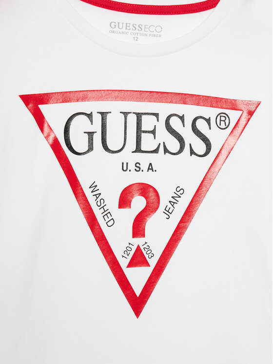 Guess Guess Bluzka L84I29 K8HM0 Biały Regular Fit
