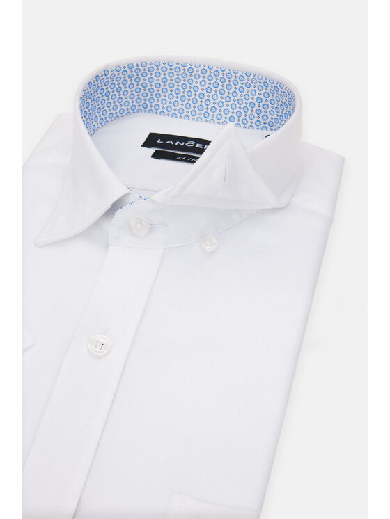 Lancerto Lancerto Koszula Olive KO073123000041 Biały Slim Fit