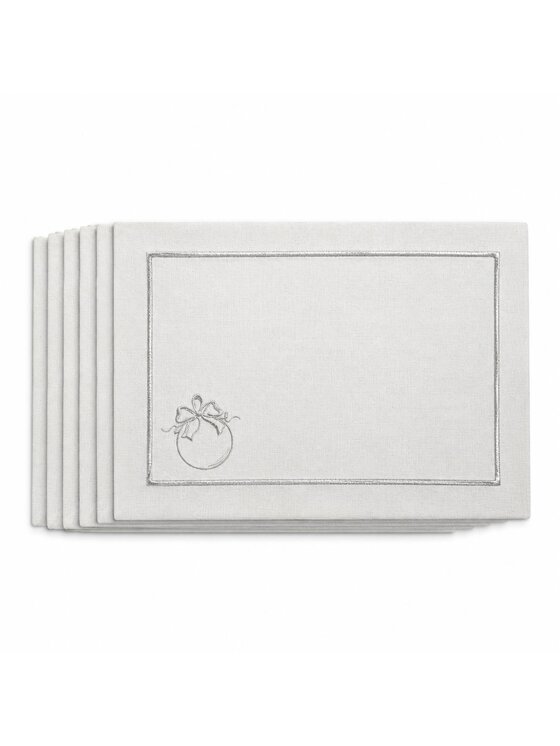 Roseberry Home Roseberry Home Podkładka na stół Christmas Bauble Silverline Srebrny