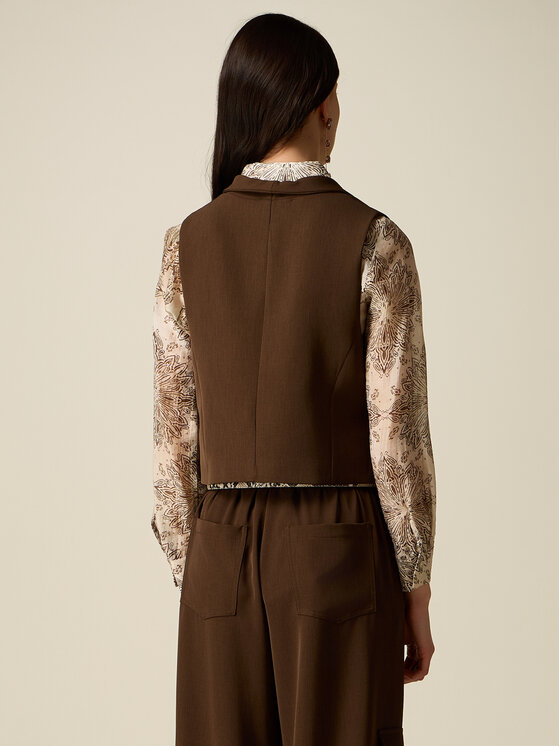 Oltre Oltre Giacca di transizione L022R000085N032 Marrone Slim Fit