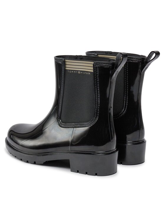 Tommy Hilfiger Tommy Hilfiger Kalosze Essential Tommy Rainboot FW0FW07760 Czarny
