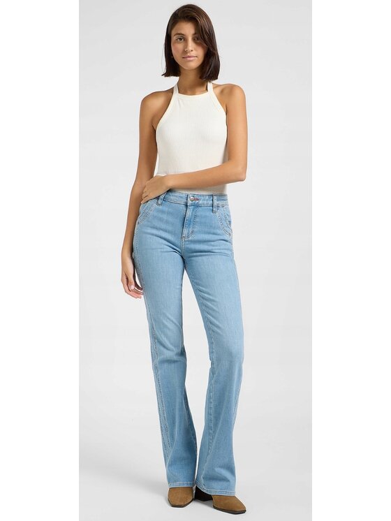 Lee Lee Jeansy Double Seamed Boot Jeans Niebieski Bootcut Fit