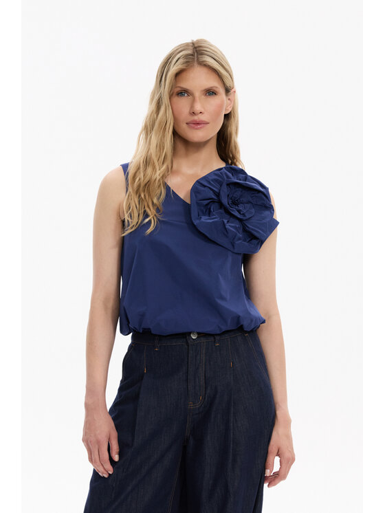Deni Cler Milano Deni Cler Milano Top W-DC-0053-F5-F4-58-1 Granatowy Regular Fit
