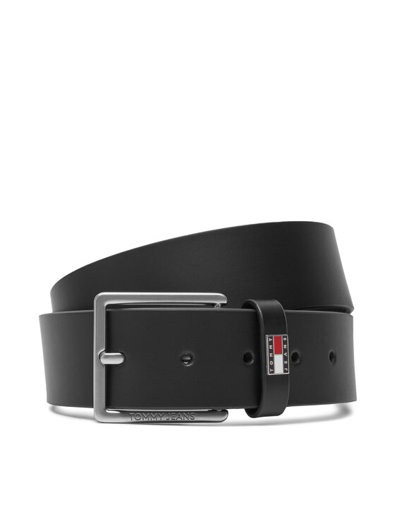 Curea pentru Bărbați Tommy Jeans Tjm Flag Leather 4.0 AM0AM13416 Negru