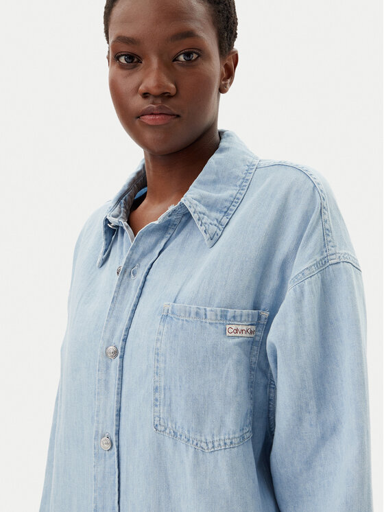 Calvin Klein Jeans Calvin Klein Jeans Дънкова рокля J20J225172 Син Relaxed Fit