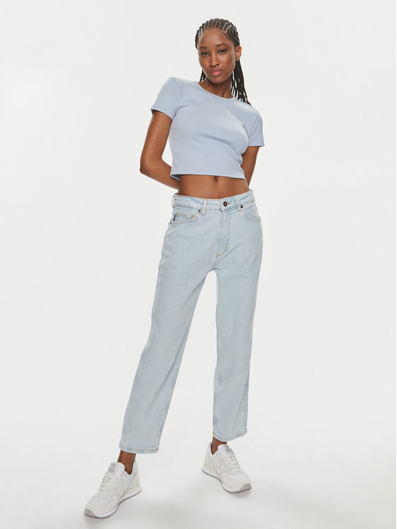 HUGO Hugo Jeansy Noe_B 50520613 Modrá Mom Fit