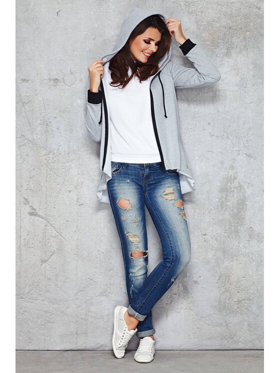 Infinite You Infinite You Mikina M047 Sivá Basic Fit