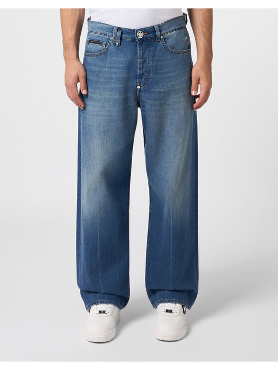 PHILIPP PLEIN PHILIPP PLEIN Jeansy 31242 Niebieski Loose Fit