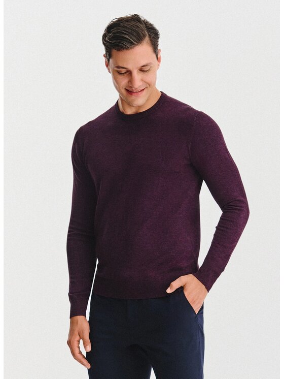 Pako Lorente Pako Lorente Sweter P25WN-2X-033 Fioletowy Classic Fit