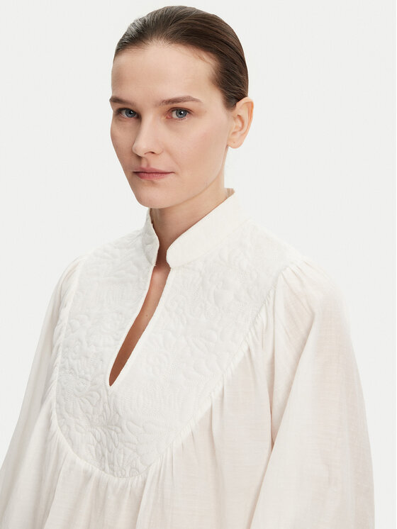 Munthe Munthe Blúz Frantz 251100525130 Ekru Loose Fit