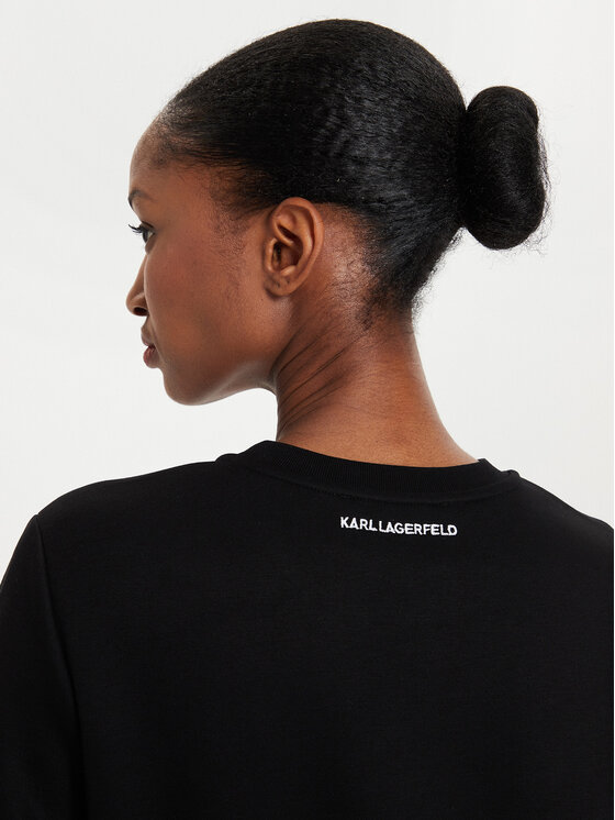 KARL LAGERFELD KARL LAGERFELD Μπλούζα 245W1806 Μαύρο Regular Fit