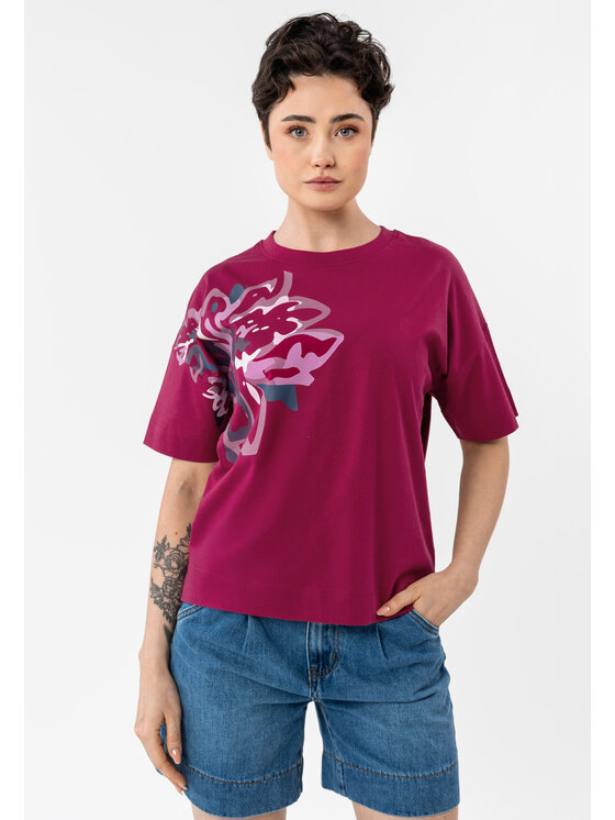 Volcano Volcano T-Shirt T-NEKO Różowy Regular Fit