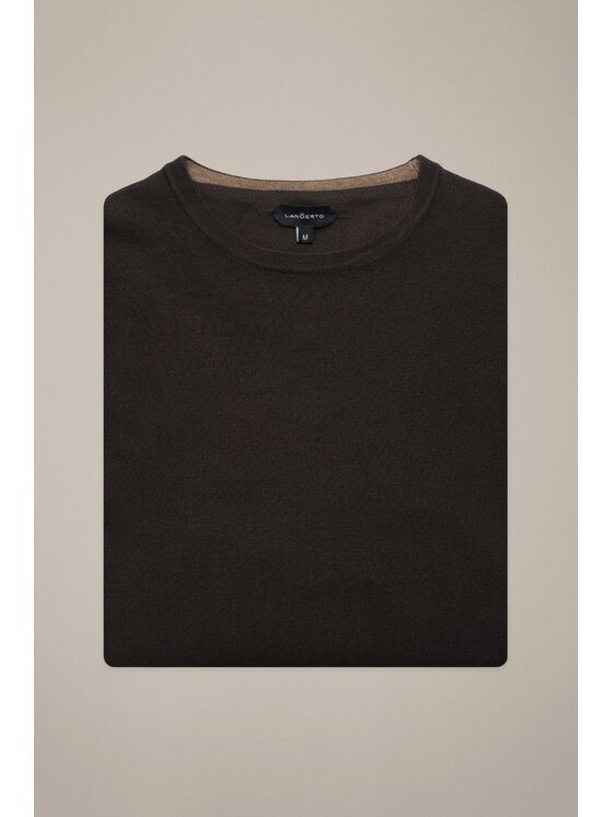 Lancerto Lancerto Sweter Luell SW073225000057 Brązowy Regular Fit