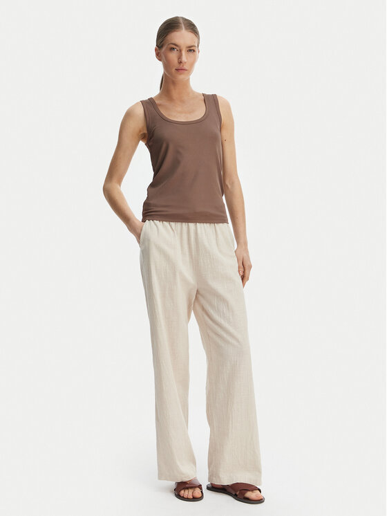 ONLY ONLY Spodnie materiałowe Tizana 15319090 Beżowy Regular Fit