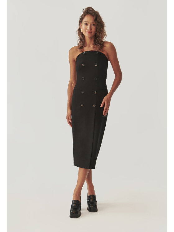 TATUUM TATUUM Sukienka codzienna MORI Czarny Fitted Fit