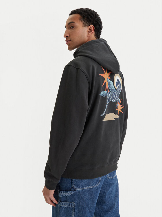 RVCA RVCA Mikina Pegasus EVYSF00137 Čierna Boxy Fit
