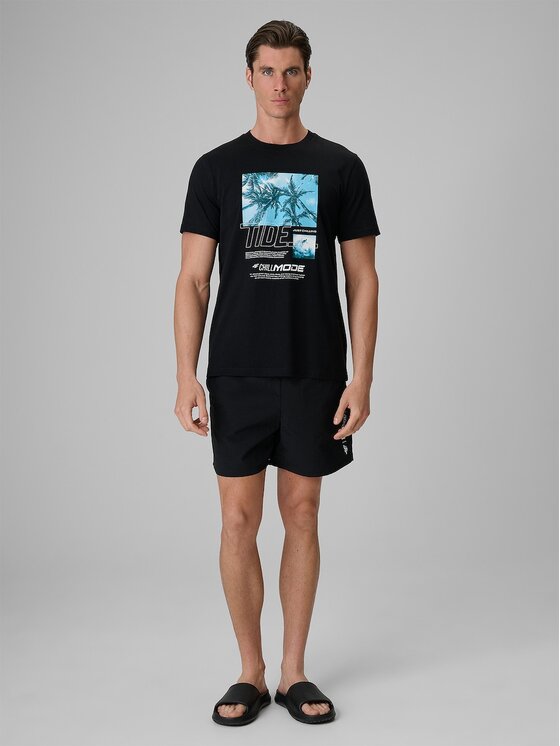 4F 4F T-Shirt SUMMER CODE Μαύρο Regular Fit