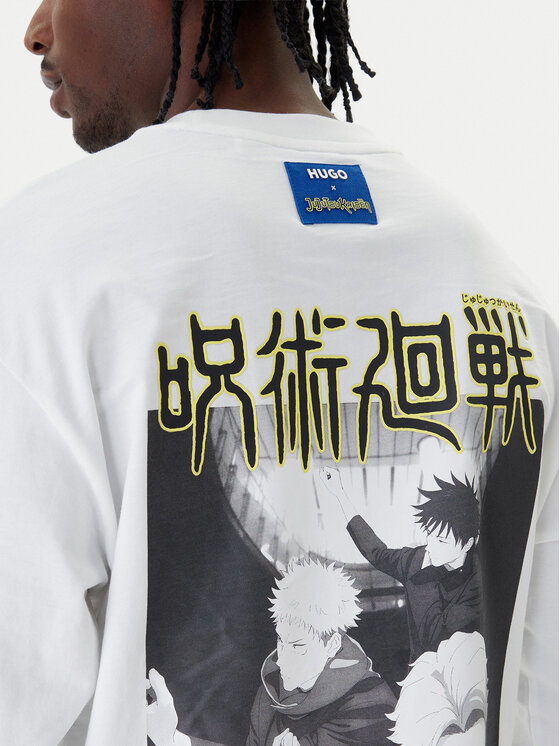 HUGO HUGO Longsleeve Nichaboso JJK 50554835 Bianco Relaxed Fit