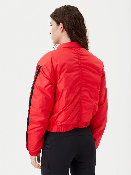 adidas adidas Geacă bomber Essentials 3-Stripes JP1724 Roșu Loose Fit