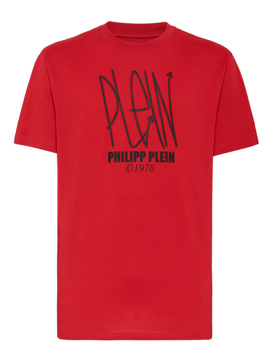 PHILIPP PLEIN PHILIPP PLEIN T-Shirt 1207 Czerwony Regular Fit