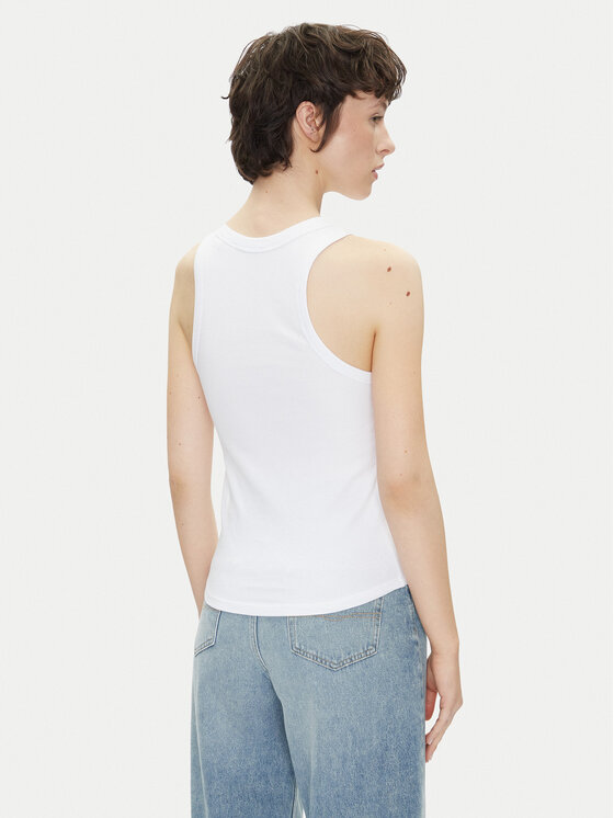 Pepe Jeans Pepe Jeans Top Marian PL506035 Biały Slim Fit