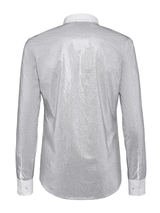 PHILIPP PLEIN PHILIPP PLEIN Košeľa 22007 Strieborná Regular Fit