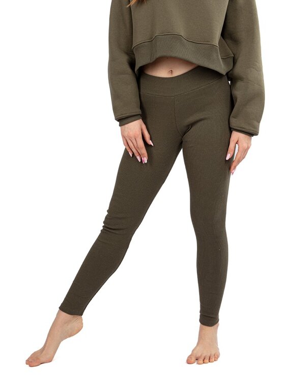 DKaren Sport DKaren Sport Legginsy DK-K-B13 Khaki Classic Fit