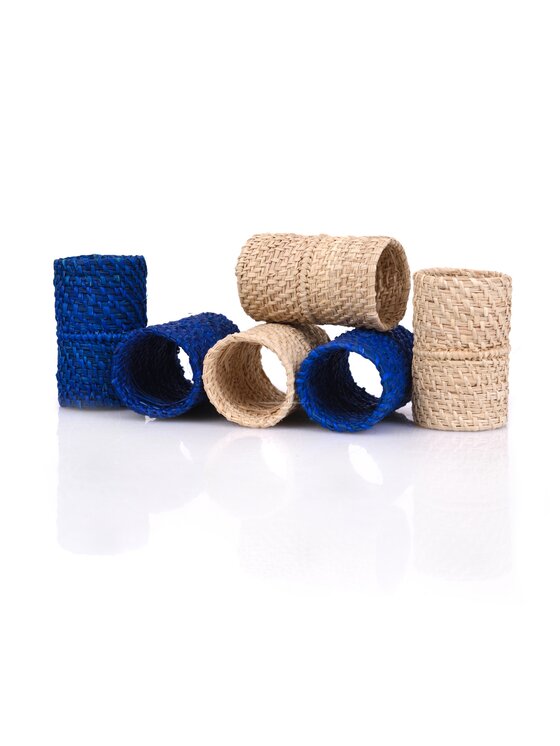Roseberry Home Roseberry Home Obrączka na serwetki Obrączki na serwetki Blue & Beige Rings Niebieski