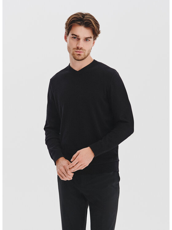 Pako Lorente Pako Lorente Sweter P25WB-2X-027 Czarny Classic Fit