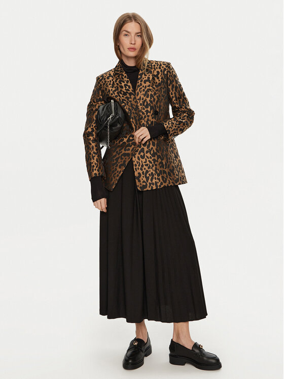 Lola Casademunt by Maite Lola Casademunt by Maite Plisirano krilo MF2408004 Črna Regular Fit