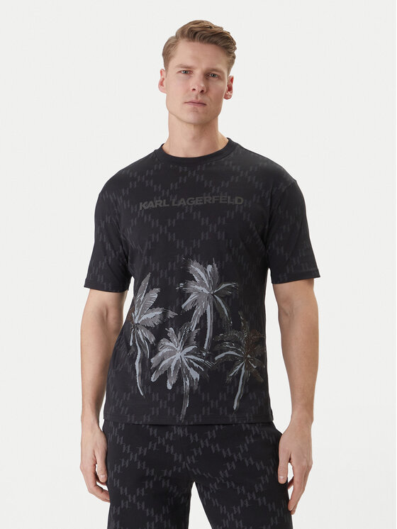 KARL LAGERFELD KARL LAGERFELD Tricou 755172 562251 Negru Loose Fit