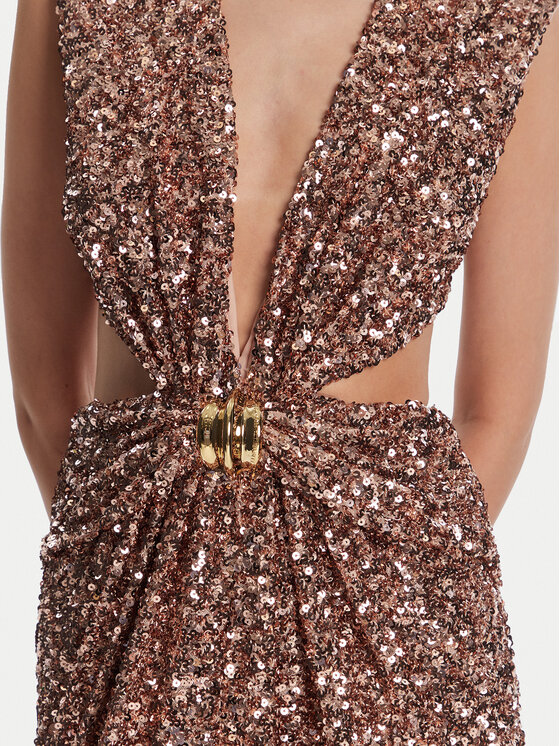 Elisabetta Franchi Elisabetta Franchi Sukienka wieczorowa ABR4852E2 181 Brązowy Regular Fit