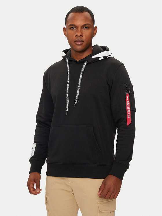 Alpha Industries Alpha Industries Majica dugih rukava 126803 Crna Regular Fit