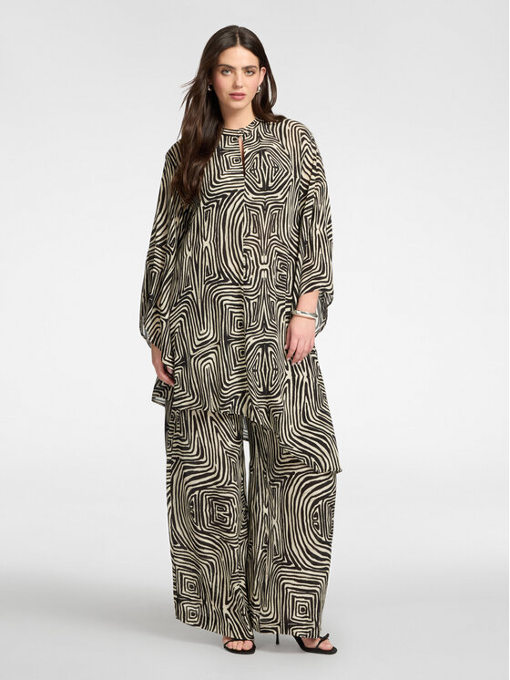 Elena Mirò Elena Mirò Bluzka 2010Z000061N001 Czarny A-Line Fit