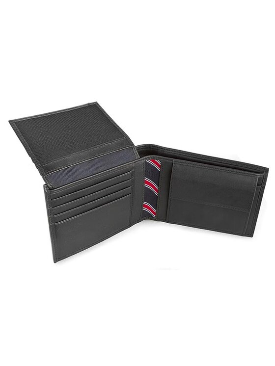 Tommy Hilfiger Tommy Hilfiger Portafoglio grande da uomo Eton Cc Flap And Coin Pocket AM0AM00652 Nero