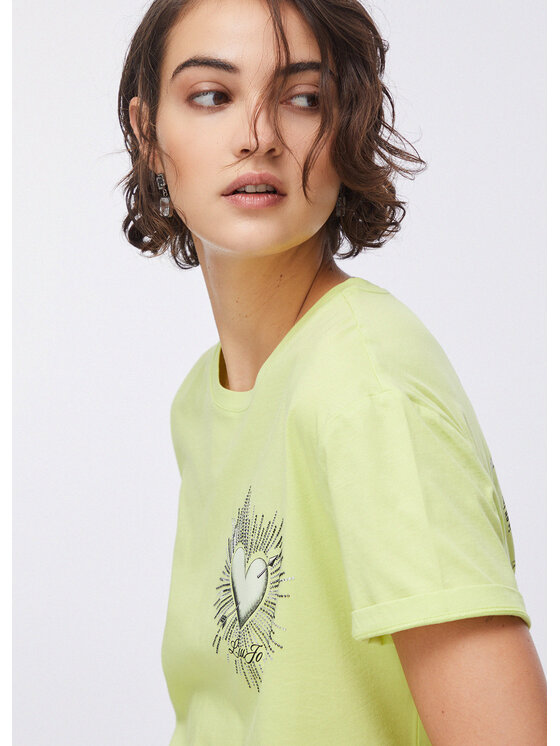 Liu Jo Liu Jo T-Shirt WA6163JS904P9267 Żółty Regular Fit
