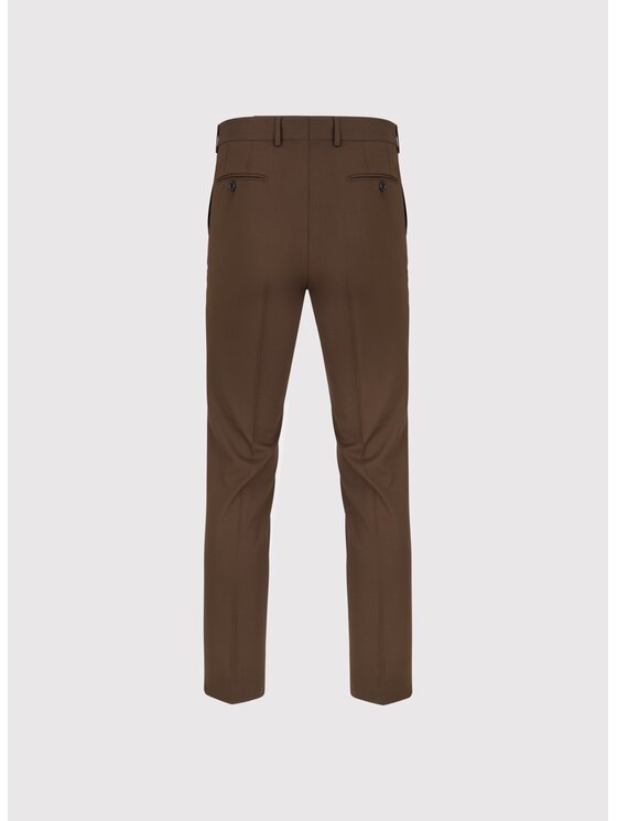 Pako Lorente Pako Lorente Spodnie garniturowe P25SF-6G-028 Brązowy Slim Fit