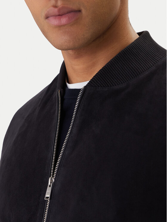 BOSS BOSS Giacca di pelle H-Muller 50543213 Blu scuro Regular Fit