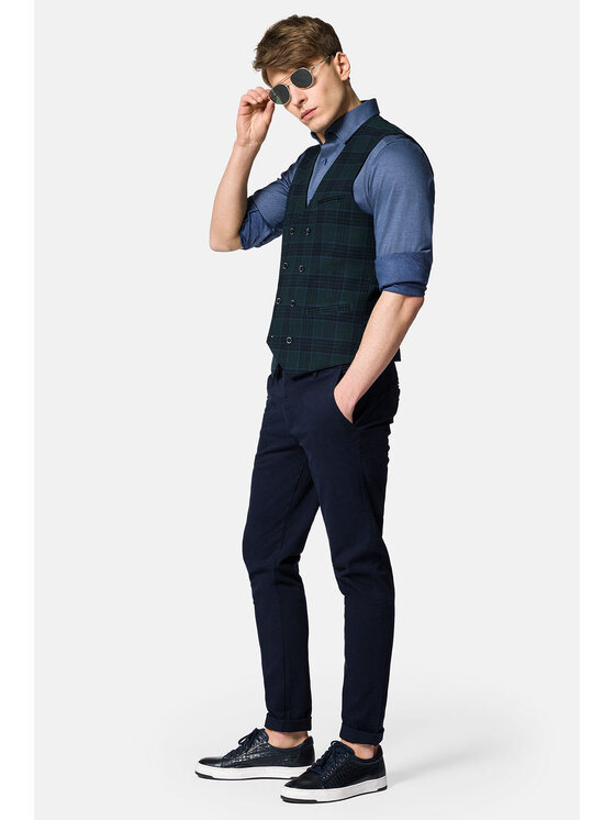 Lancerto Lancerto Kamizelka Modena KA131123000002 Zielony Slim Fit