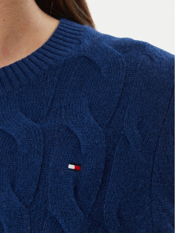 Tommy Hilfiger Tommy Hilfiger Džemper WW0WW43586 Tamnoplava Regular Fit