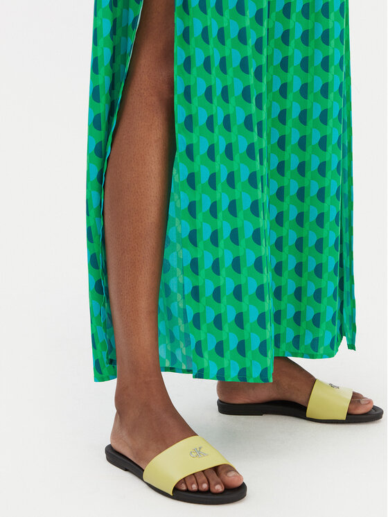 Seafolly Seafolly Bavlnené nohavice Sorrento 55573-PA Zelená Wide Leg