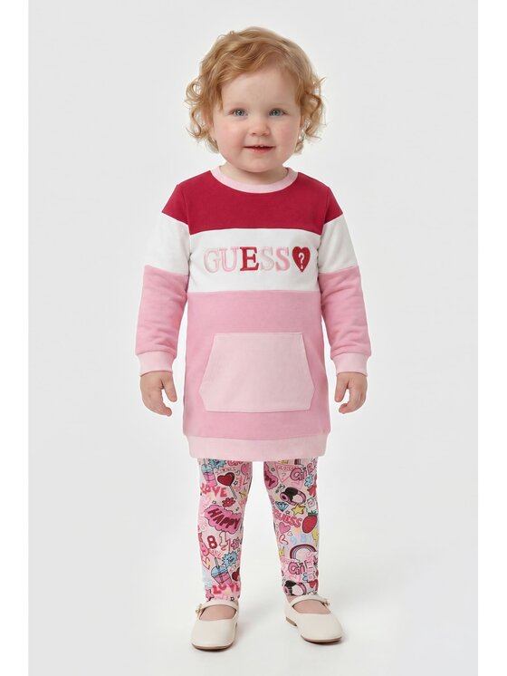 Guess Kids Guess Kids Sukienka codzienna 183733 Różowy Classic Fit