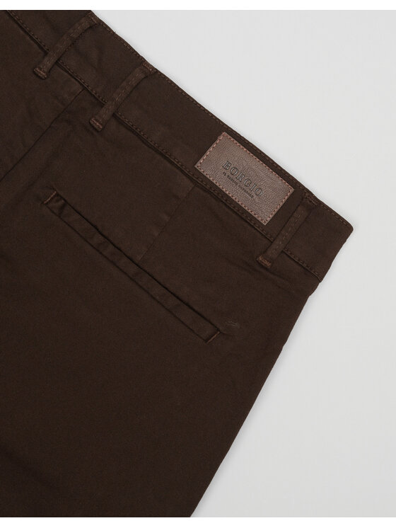 Borgio Borgio Szorty materiałowe menfi Brązowy Slim Fit