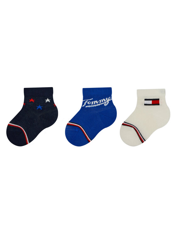 Tommy Hilfiger Tommy Hilfiger Комплект 3 чифта дълги чорапи детски 701224997 Тъмносин