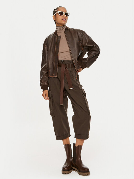 PINKO Pinko Spodnie cargo Ronfare 101840 A21C Brązowy Regular Fit