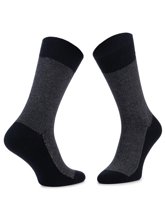 JOOP! Joop! Ponožky Vysoké Unisex Herringbone Sock 900.076 Tmavomodrá