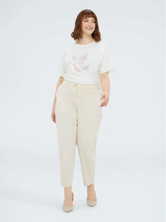 Fiorella Rubino Fiorella Rubino T-Shirt G04NL008923N011 Biały Regular Fit
