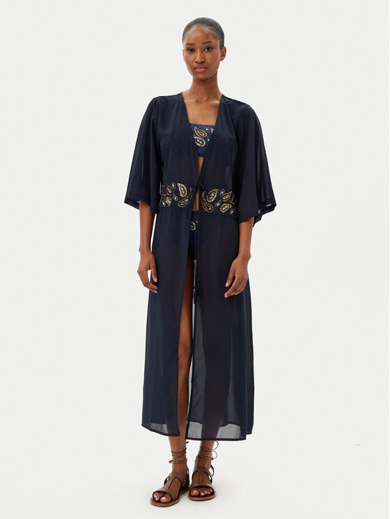 Selmark Selmark Kimono BN297 Tmavomodrá Relaxed Fit