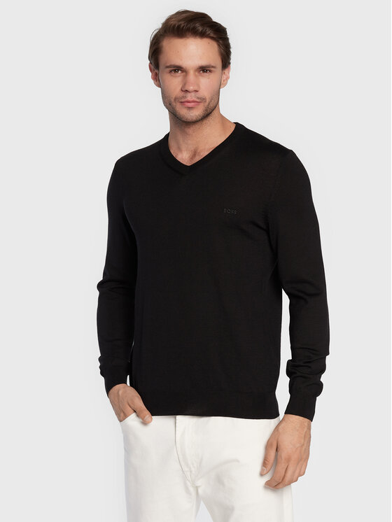 BOSS Boss Svetr Baram-L 50476363 Černá Regular Fit