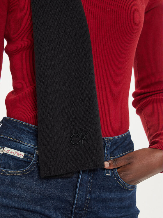 Calvin Klein Calvin Klein Κασκόλ Embroidery Fine K60K612601 Μαύρο